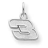 Sterling Silver NASCAR Dale Earnhardt Number 3 Charm - Measures 12x13mm