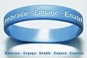"Embrace Engage Enable Expand Express" Autism Wristband