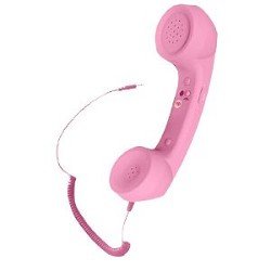 Pyle Home PITL6PI Retro Style Handset for iPhone, iPad, Android Phones, Blackberry, All other Cell Phones – Easy Use – Retail Packaging – Pink