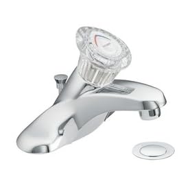 Moen 64625 Cht 1 Handle Lav Knb 50/50 Wa 16 Chr Bk