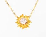 18kt Yellow Gold Carrera y Carrera Diamond Sunflower Pendant (.18 ct.)