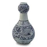 NOVICA Ceramic vase, 'Sinuous Fish'