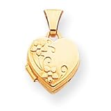 14k Floral Heart Locket