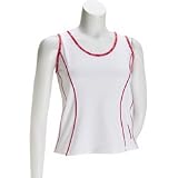 Bolle Tennis Passion Scoop Neck w/ Print (COLOR: White/Pink, SIZE:Small)