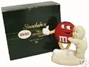 M&M Candy with Snowbabies Red Is My Favorite Color