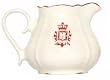 Ceramic Pottery Creamer With Crimson Red Crest Design 4.25"H