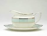 Noritake 7394416 Imperial Baroque - Centura Green Gravy Boat with Tray 12-oz.