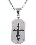 Tomas Stainless Cross Dog Tag Necklace