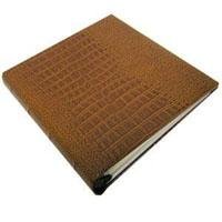 Our COMPACT Croco-Tan soft bonded leather album - 4x6