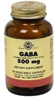 Solgar Vitamin &amp; Herb Co 33984012103 Gaba Vegicaps 500mg 50/Bt
