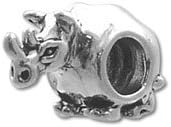 JKL BeadsSterling Silver Rhino Spacer Bead 3.8 MM Hole