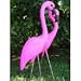 Set of 2 Pink Flamingo Novelty Yard Lawn Art Garden Ornaments