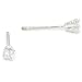 10k White Gold Round Diamond Stud Earrings (1/10 cttw, J-K Color, I2-I3 Clarity)