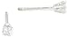 10k White Gold Round Diamond Stud Earrings (1/10 cttw, J-K Color, I2-I3 Clarity)