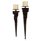 IMAX Scroll Wall Sconce Candleholders, Set of 2