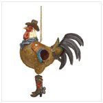 COWBOY ROOSTER BIRDHOUSE