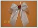 10 Antennenschleifen weiss mit roter Rose