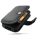 PDair Leather Case for HTC Wildfire - Book Type (Black)