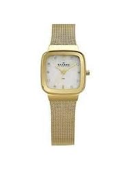 Skagen Mother of Pearl Gold-tone Ladies Watch 658SGG