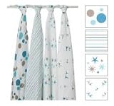 Aden & Anais Muslin Swaddling Wraps - 4 pack- Star Bright