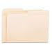 File Folders, 1/3 Cut Assorted, One-Ply Top Tab, Letter, Manila, 100/Box