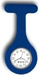 Nurses Fob Watch - Dark Blue - Silicone (Infection Control) + white holder free