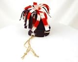 Patriotic Navy Flag Polar Fleece Fringed Dog Hat (XSmall)