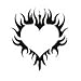 Tribal Heart Glitter Temporary Tattoo 2x2