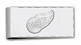 Detroit Red Wings 5/8" Sterling Silver Logo on Nickel Plated Money Clip