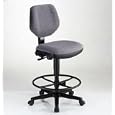 Alvin Comfort Classic Task Chair, Drafting Height, Medium Gray