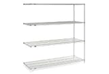 Nexel Stainless Steel Wire Shelving Add-On 72W X 24D X 74H