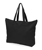 Toppers Solid-Color Zippered Tote with Gusset