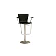 Black Leather Bar Stool By Wholesale Interiors