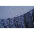 Navy Amadeus Banquet Chair Cover w/ Piping and 4 Kick Pleats