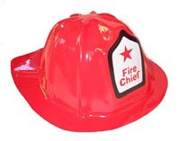 Plastic Childrens Fireman Helmets Hats (Dozen)