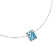 16" Toggle Omega Necklace with Square Ancient Roman Glass Slide