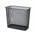 Rectangular Waist Bin,Steel Mesh,10x16-7/10x14-7/10,Black, Sold as 1 each