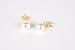 Authentic Freshwater Pearl Stud Earrings for Women, Mom, Teen Girls or Girls - Real 8mm Set with Gold