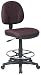 Drafting Chair with Stool Kit with Grade B Capretto Pattern Fabric, Brandy (5 Inches of Travel)