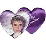 Justin Bieber 16" Satin Heart Cushion-Pillow.