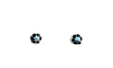 Blck swarovski with 1 multicolour Diamante Crystal studs