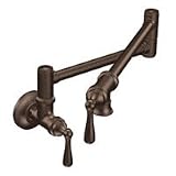 Moen S664ORB Pot Filler Two-Handle Kitchen Faucet, Oil Rubbed Bronze
