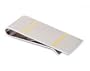 Sterling Silver Money Clip with Gold Accents