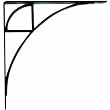 Knape & Vogt 200OP BLK 8 Decorative L Bracket