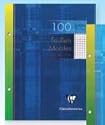Clairefontaine, 1 pochette de 100 Feuilles Mobiles perforés, format : 17x22cm, couleur jaune, grands carreaux