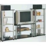 Black/Silver Home Entertainment Center