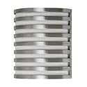 American Fluorescent BBW113SAEC Bilbao Outdoor Sconce, Smooth White Acrylic Diffuser with Satin Aluminum Lines, 13W
