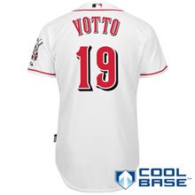 Joey Votto Authentic Cool Base By Majestic Cincinnati Reds Home Jersey Size 52