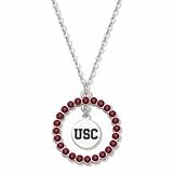 USC Trojans Spirit Crystal Logo Wreath Necklace