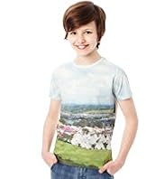 Crew Neck Festival Print T-Shirt